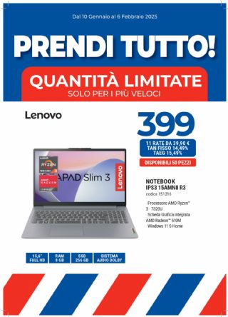 NOTEBOOK LENOVO IPS3 15AMN8 R3